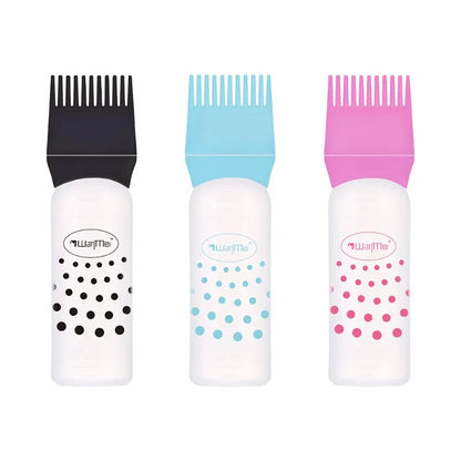 Plastic Hair Dye Bottle with Applicator Brush